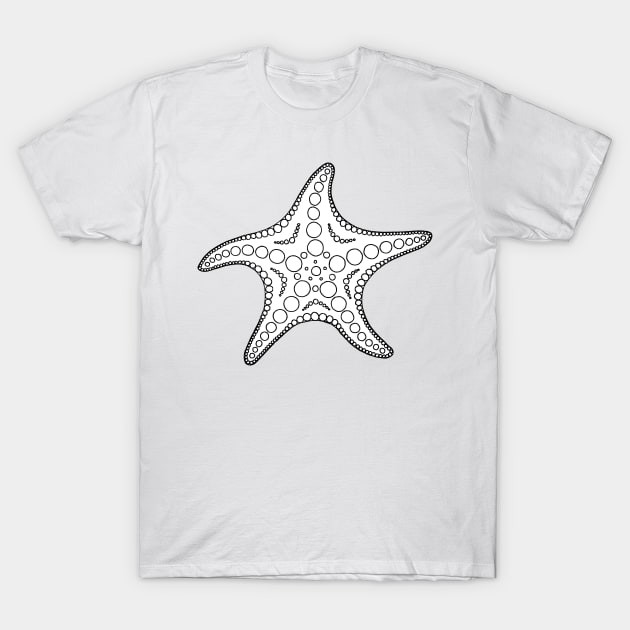 Starfish (black/white) T-Shirt by calenbundalas